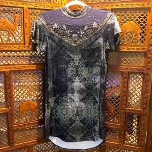 Haute Hippie high low beaded dress